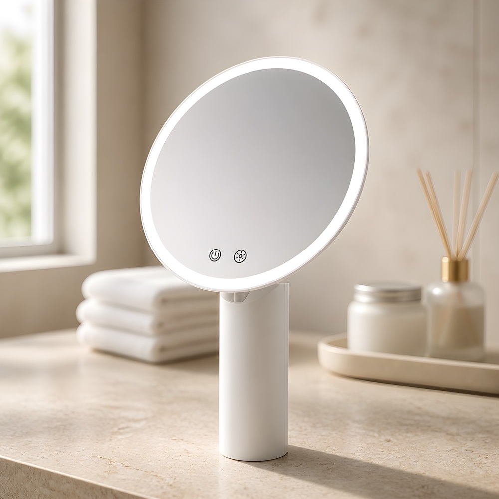 Impressions Gravity Tri-Tone LED White Makeup Mirror 8.8” x 13.9” x 2.6”